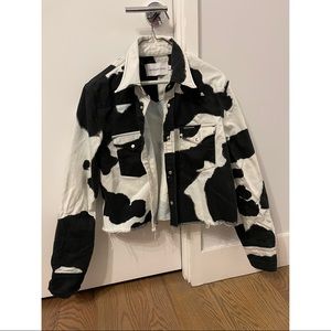 Cow print Jean jacket